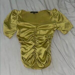 Marc NEW YORK Satin Ruched Blouse (XS)
